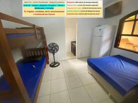 Cabo Frio - Jardim Flamboyant - 套房(Cabo Frio - Suítes - Jardim Flamboyant - Aluguel Economico)