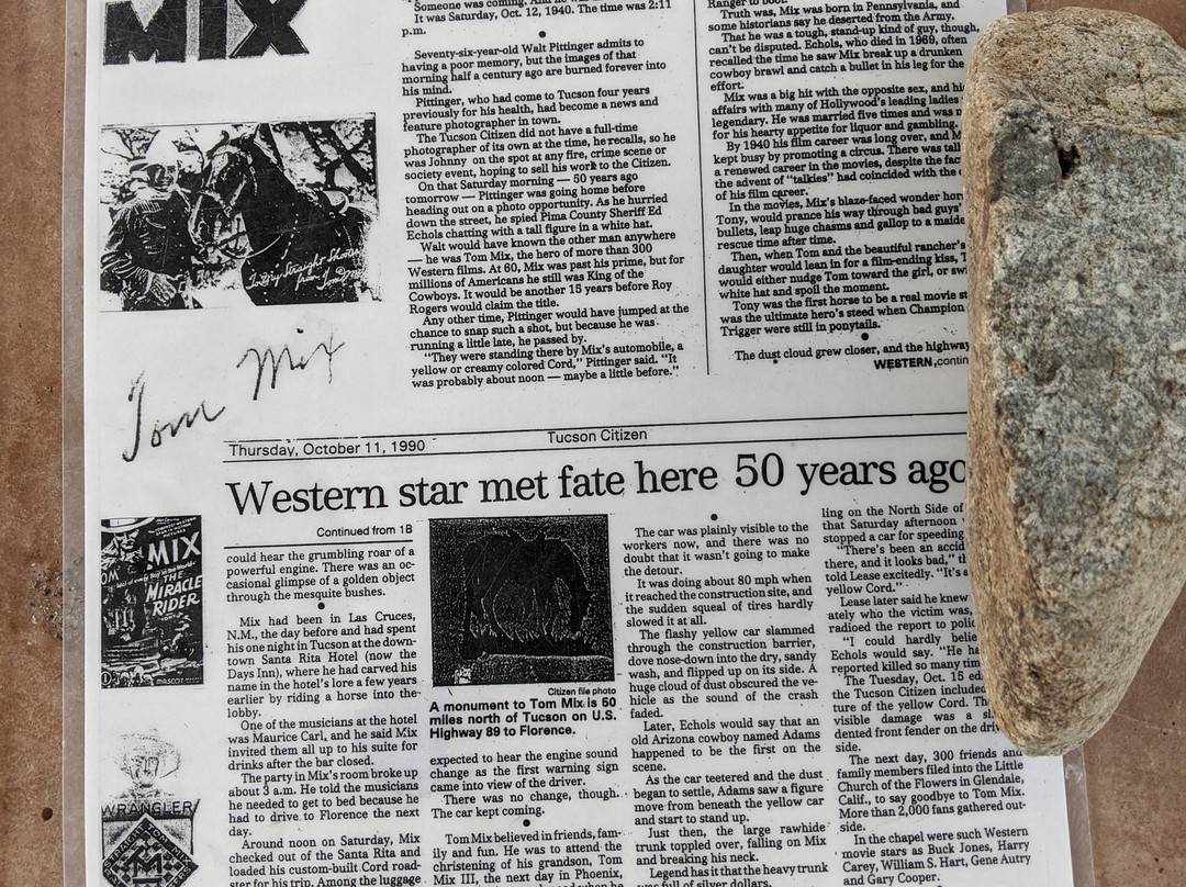 Tom Mix Memorial-Florence必去景点