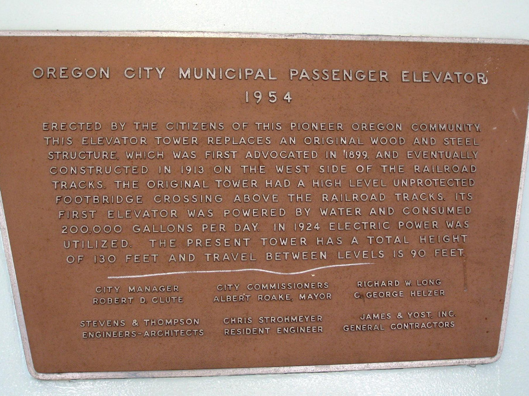 Oregon City Municipal Elevator-Oregon City必去景点