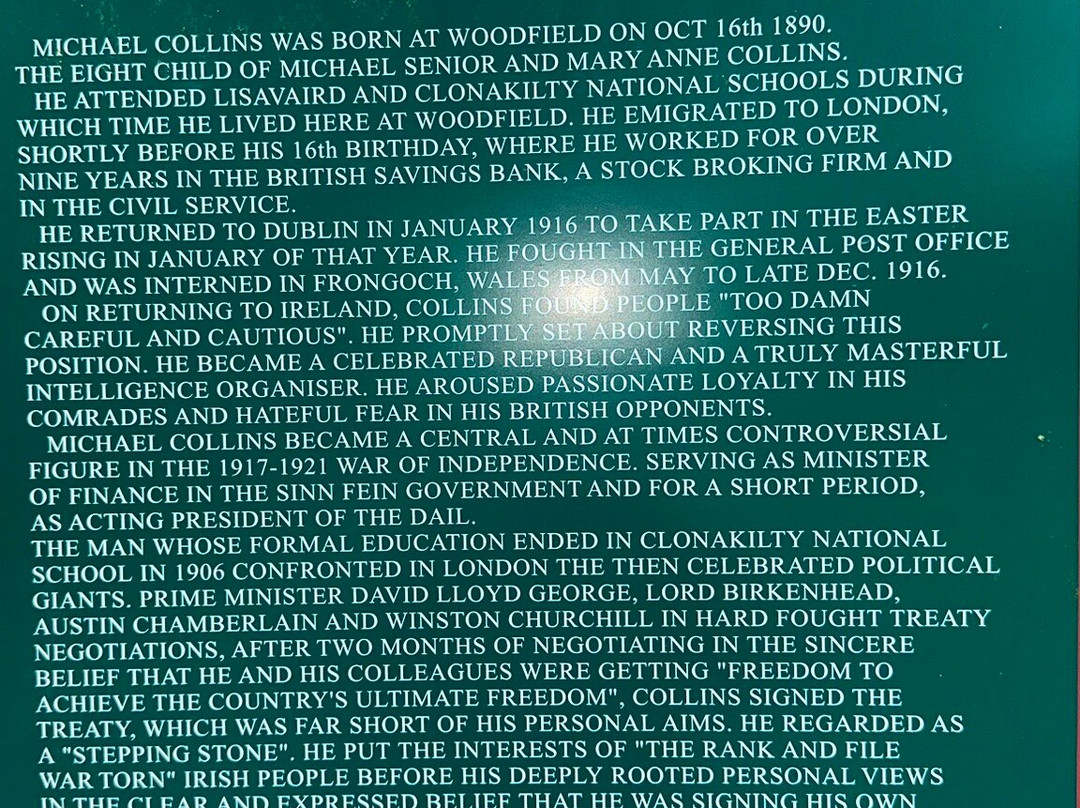 Birthplace of Michael Collins-Clonakilty必去景点