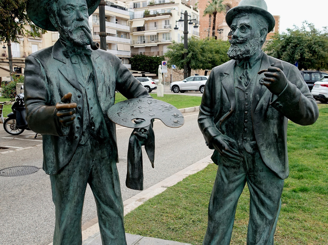 Estatuas de Santiago Rusinol y Ramon Casas景点图片