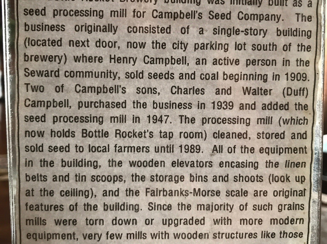 Bottle Rocket Brewing Co.-西沃德必去景点