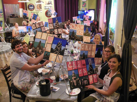 Bottle & Bottega by Painting with a Twist-芝加哥必去景点