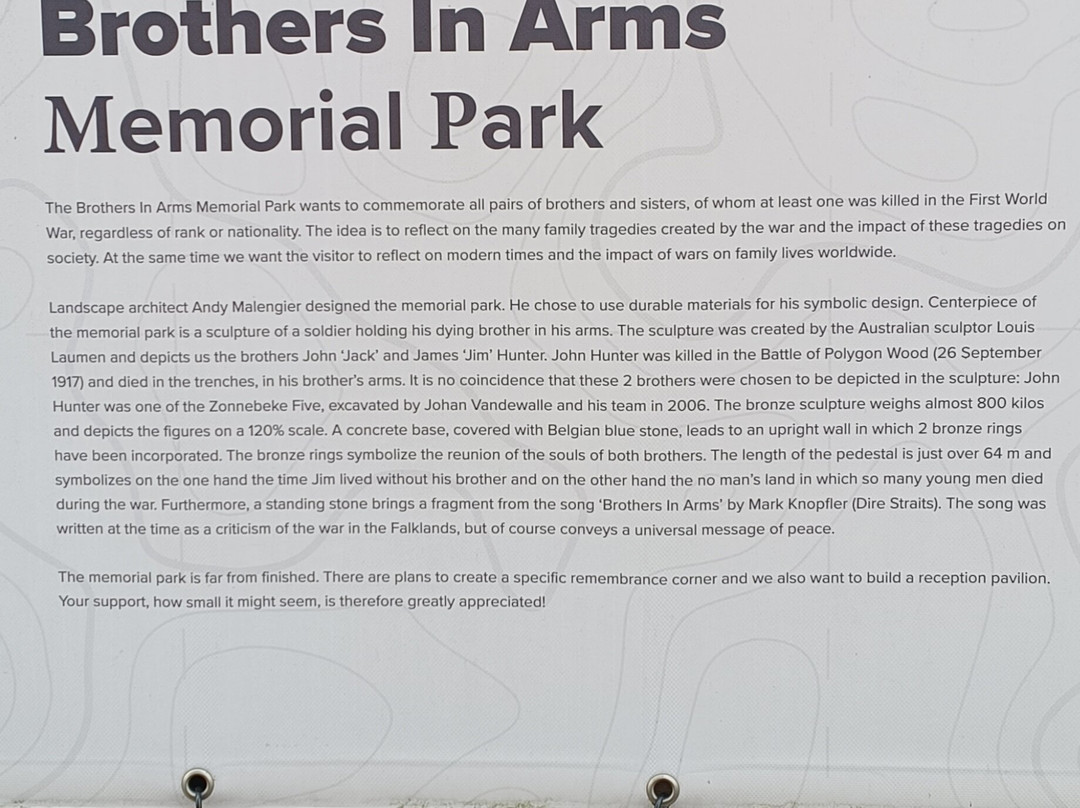 Brothers In Arms Memorial-Zonnebeke必去景点