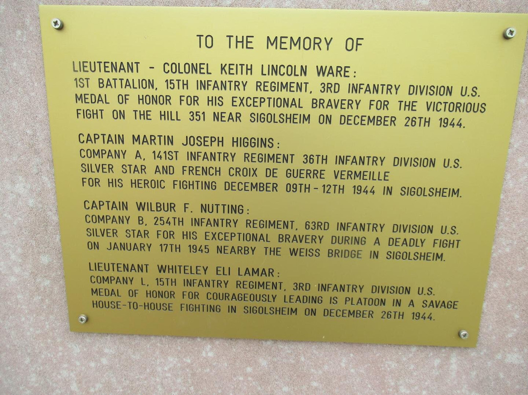 American Memorial on Hill 351-Sigolsheim必去景点