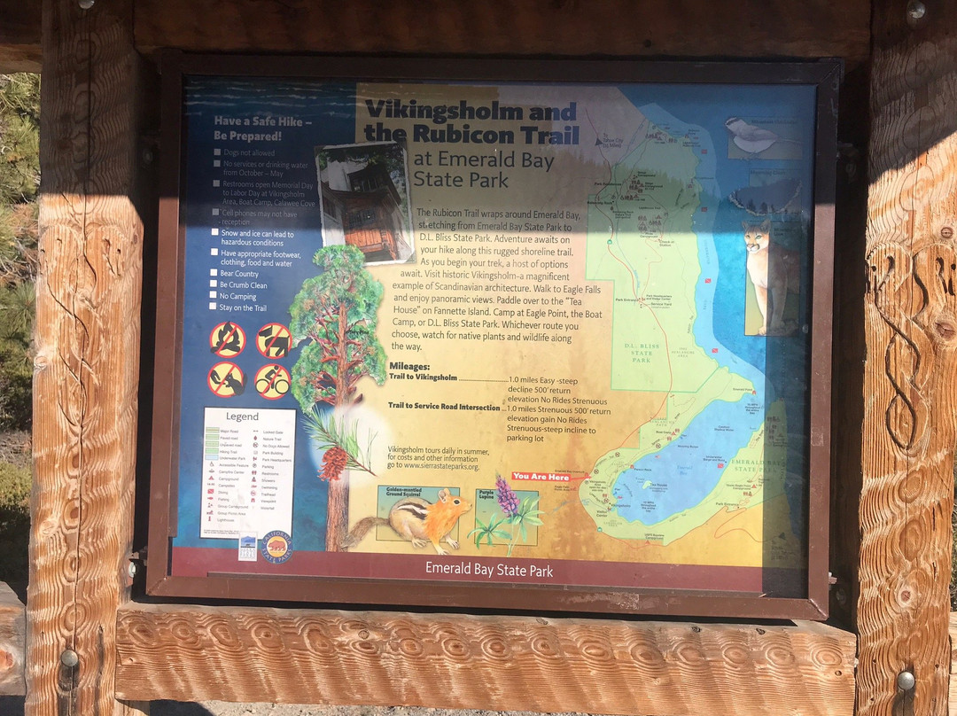 Vikingsholm Hiking Trail-南太浩湖必去景点