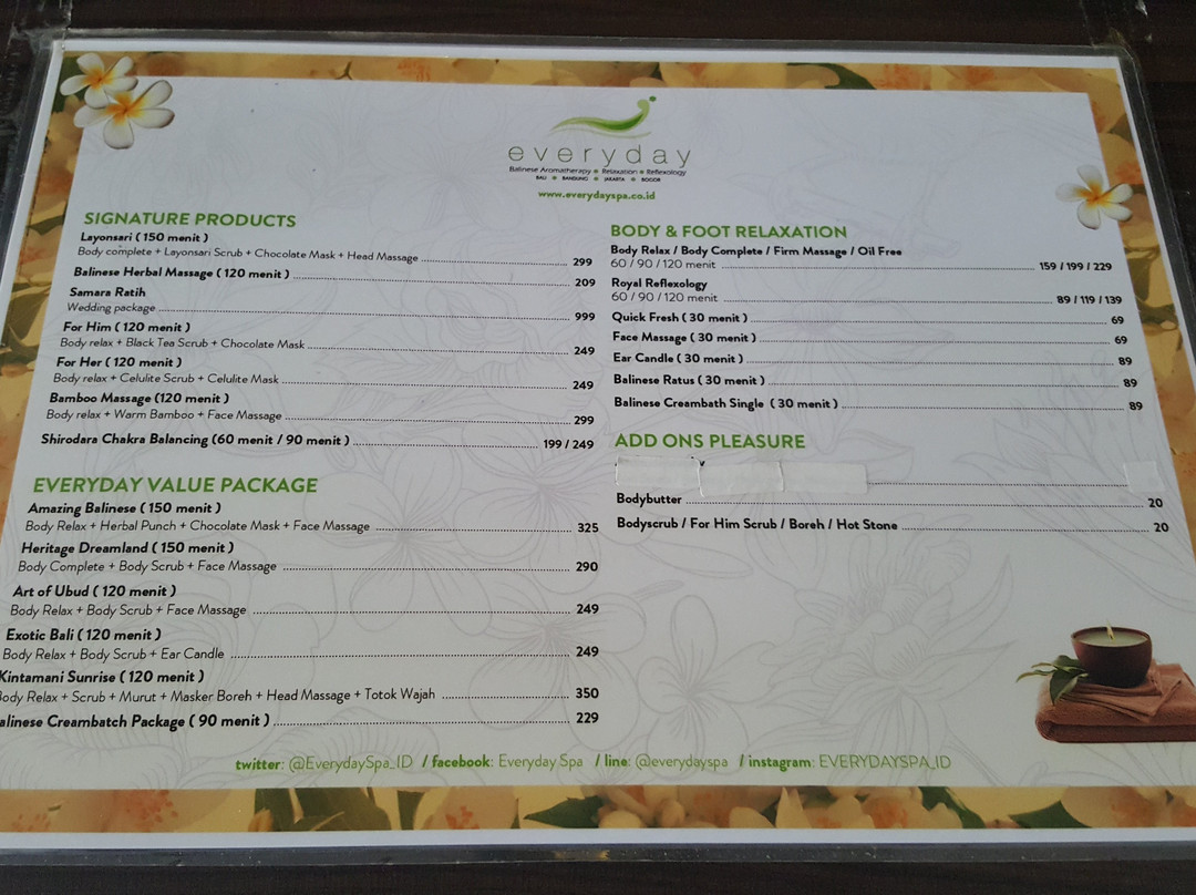 Everyday Balinese Spa & Reflexology Surya Sumantri-万隆必去景点