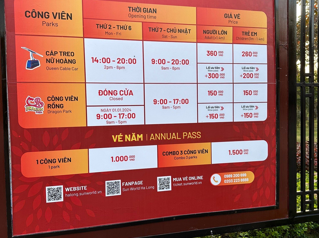 Sun World Ha Long-Bai Chay必去景点