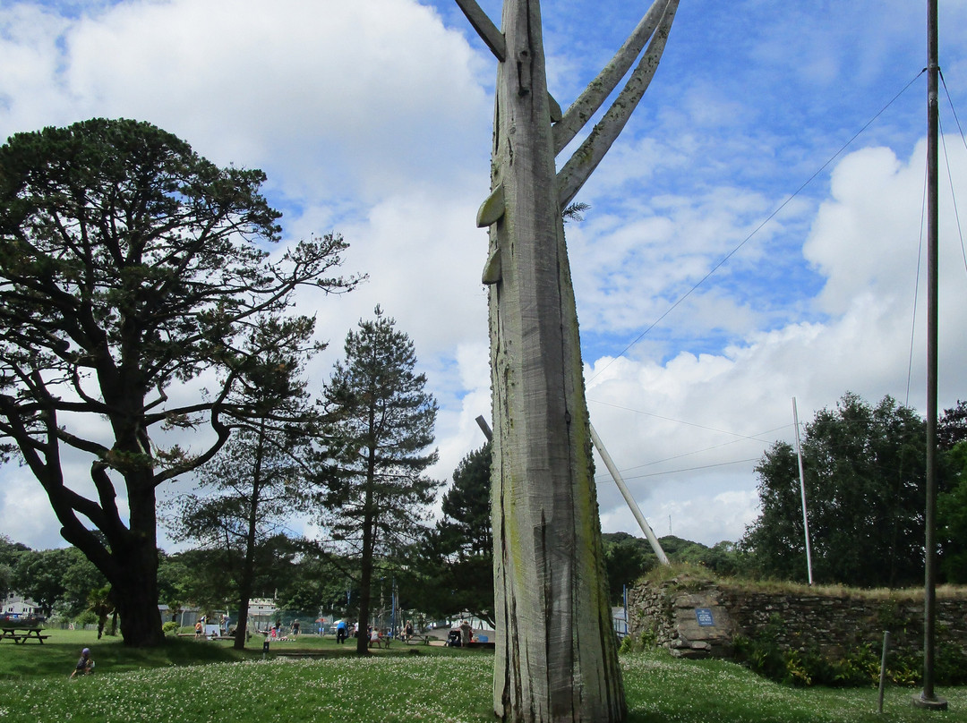 A Giant Figure Wood Sculpture
