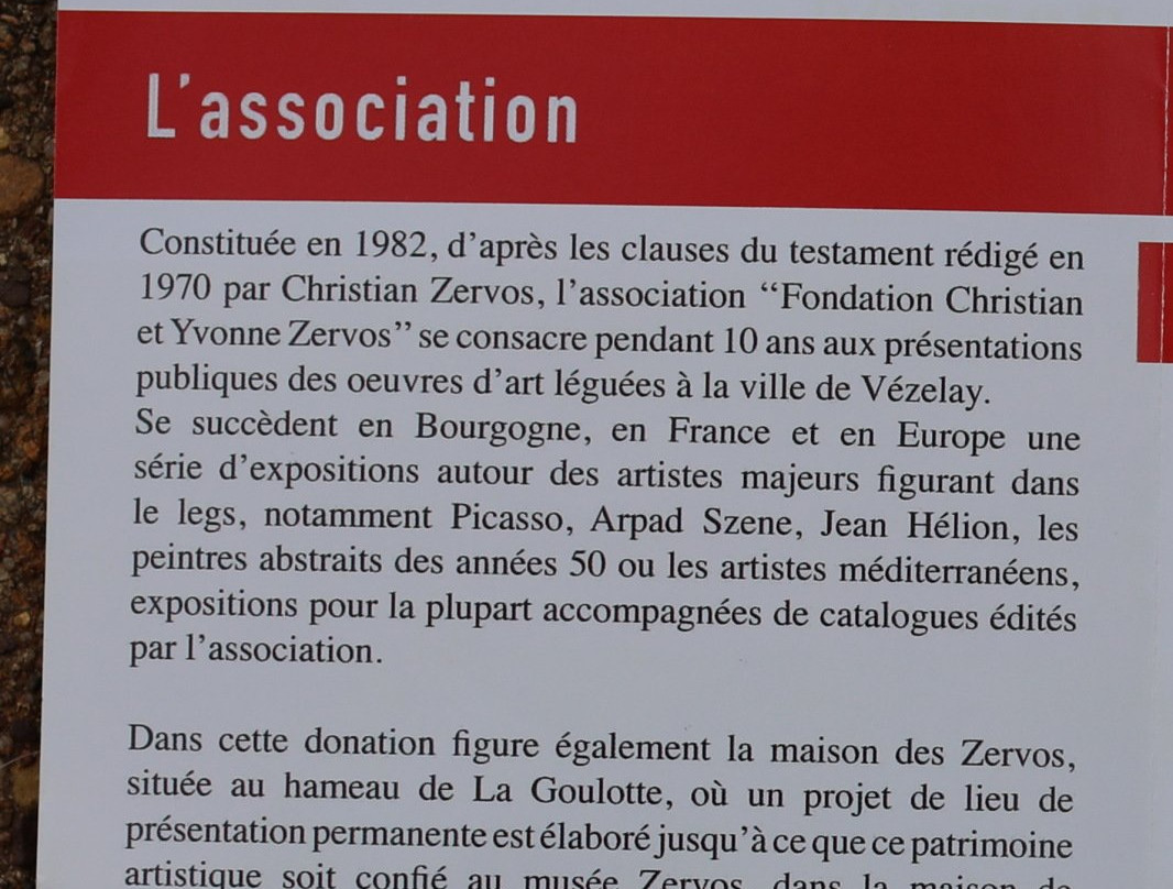 Fondation Christian et Yvonne Zervos-韦兹莱必去景点