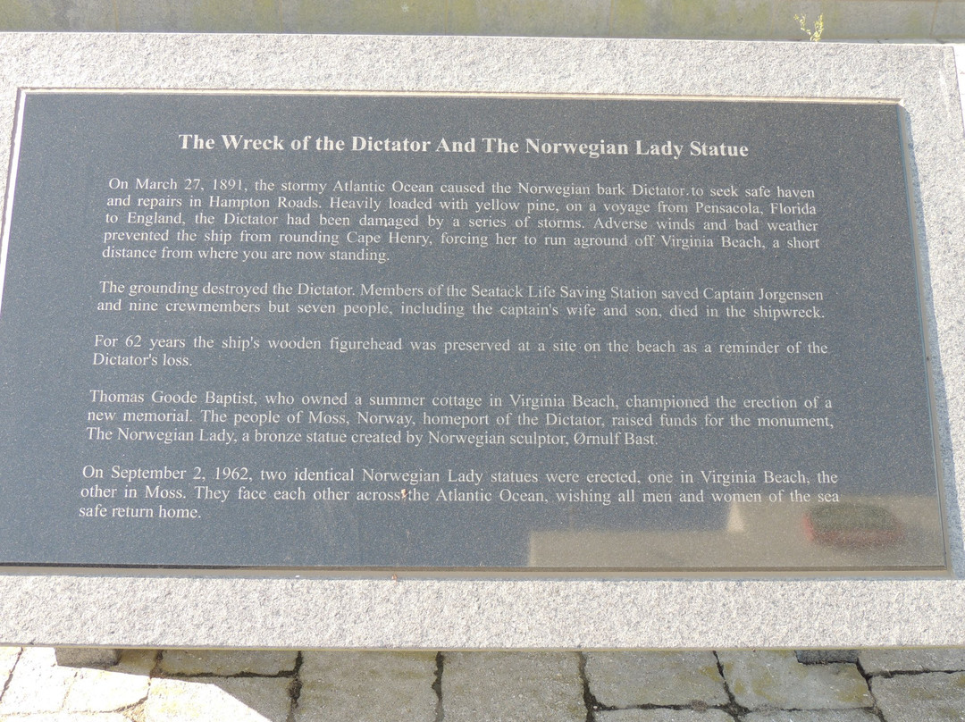 Norwegian Lady Statue-弗吉尼亚海滩必去景点