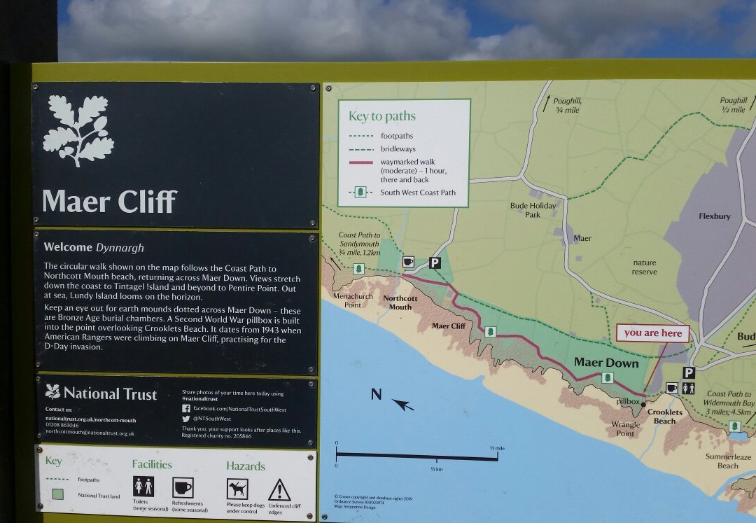 Maer Cliff, Bude - South West Coast Path walk景点图片