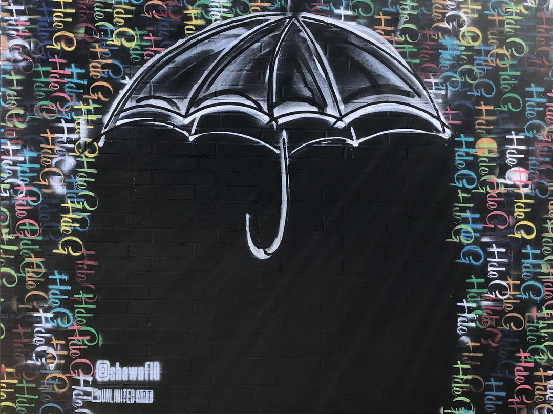 Umbrella Street Art Mural-Havre de Grace必去景点