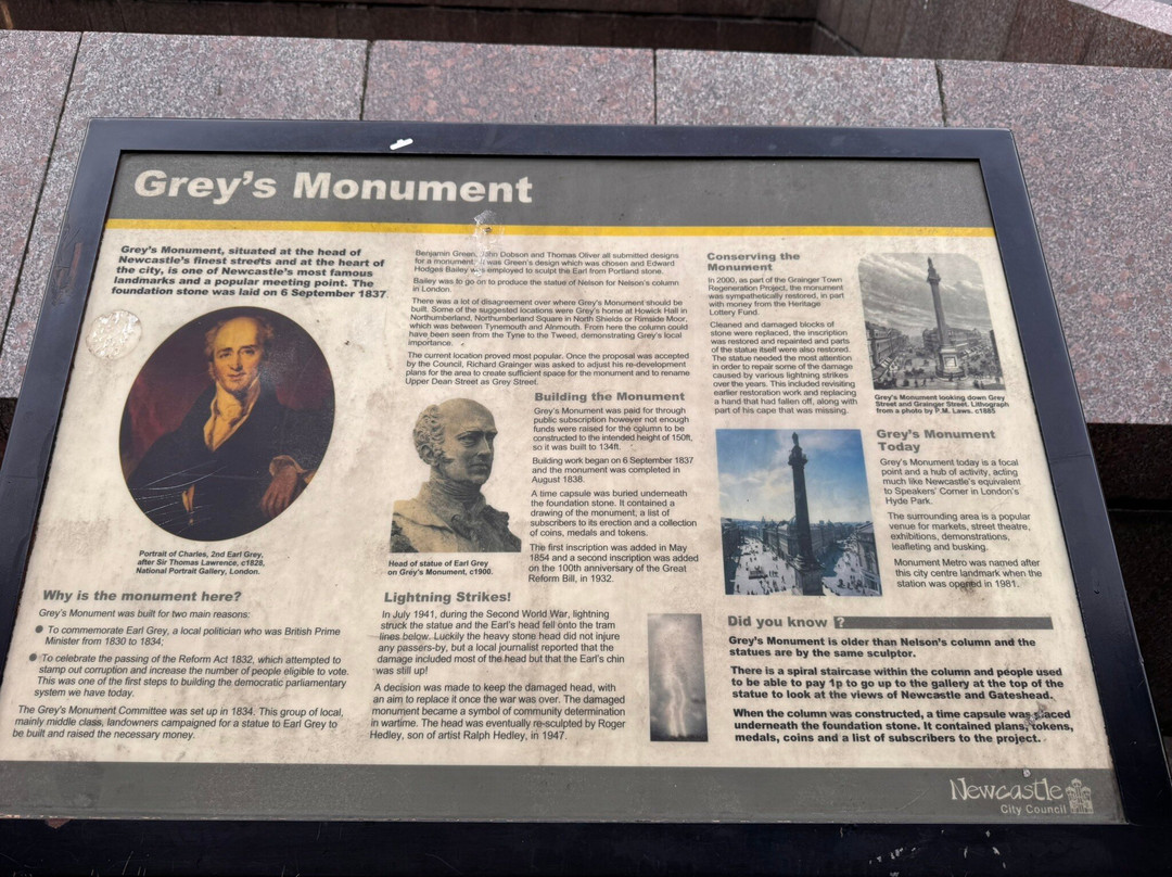 Grey's Monument-纽卡斯尔必去景点
