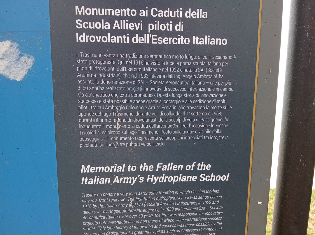 Monumento Ai Caduti Scuola Allievi Piloti Di Idrovolanti Dell’Esercito-Passignano sul Trasimeno必去景点