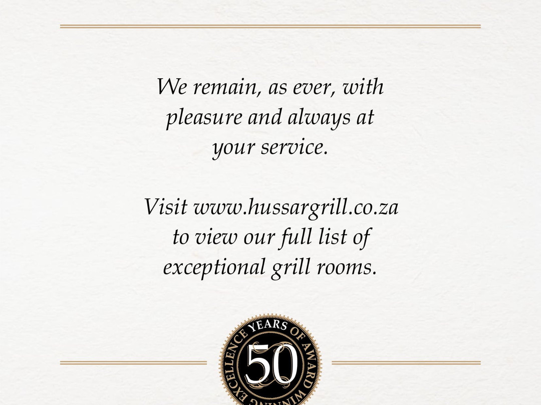 The Hussar Grill GrandWest (Goodwood)餐厅/美食点评 餐厅地址/餐厅电话/餐厅周边信息/餐厅推荐菜