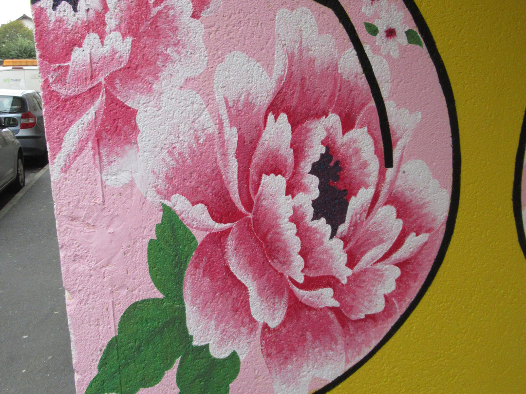 Fresque "Couple de flamants"景点图片