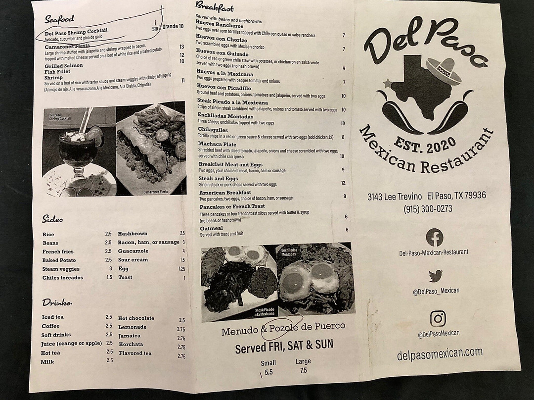 San Vicente餐馆和美食-Del Paso Mexican Restaurant