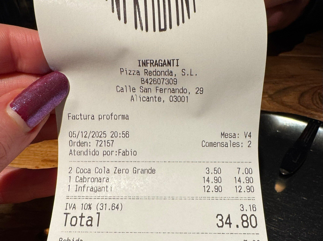 Infraganti Pizza Bar Centro