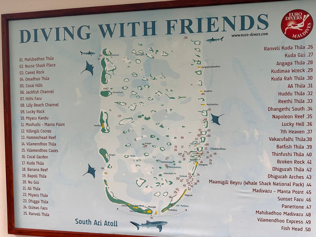 Euro-Divers Vilamendhoo-维拉蔓豪岛必去景点