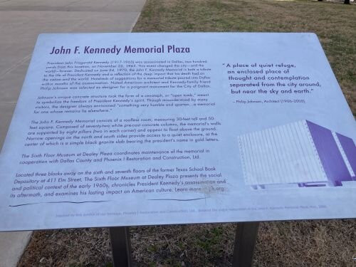 John F. Kennedy Memorial Plaza-达拉斯必去景点