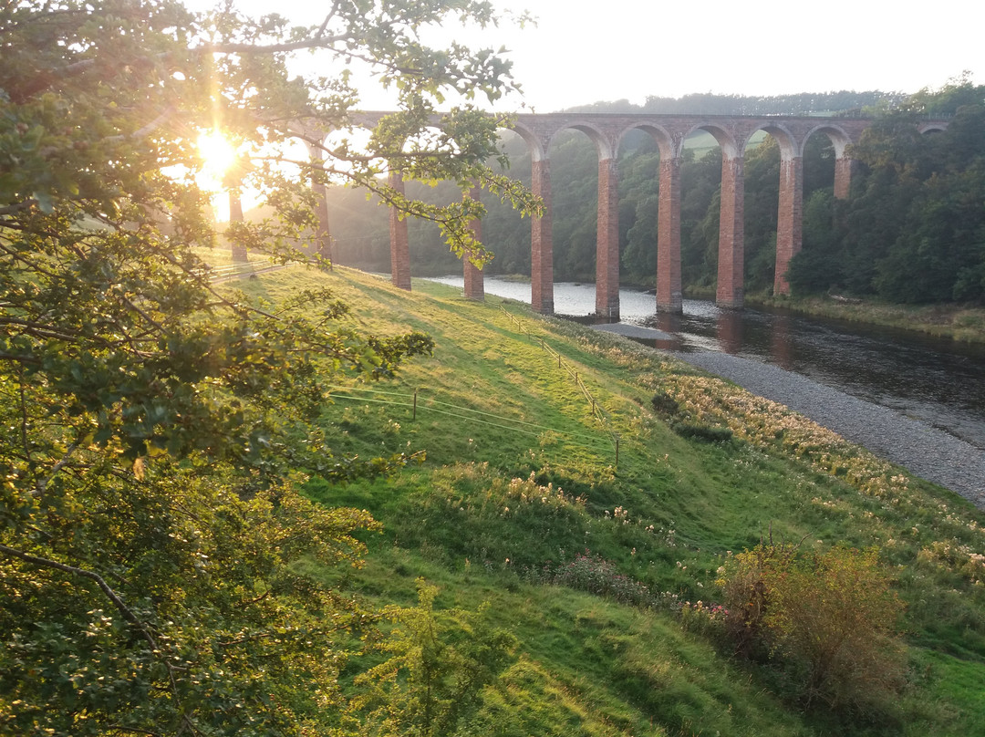 The Leaderfoot Viaduct, also known as the Drygrange Viaduct-Melrose必去景点