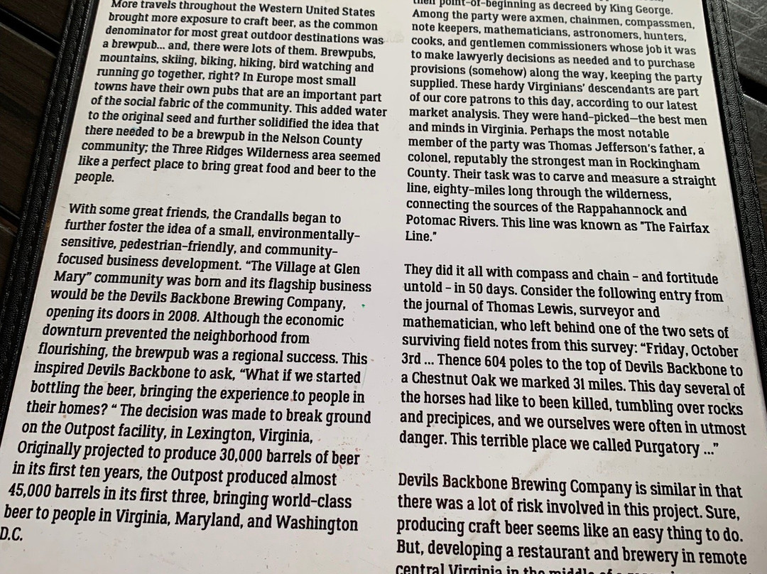 Devils Backbone Brewing Company-Roseland必去景点