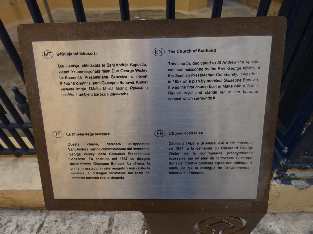 St. Andrew's Scots Church-瓦莱塔必去景点