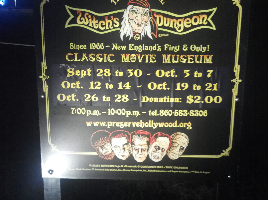 Witch's Dungeon Classic Movie Museum-Plainville必去景点