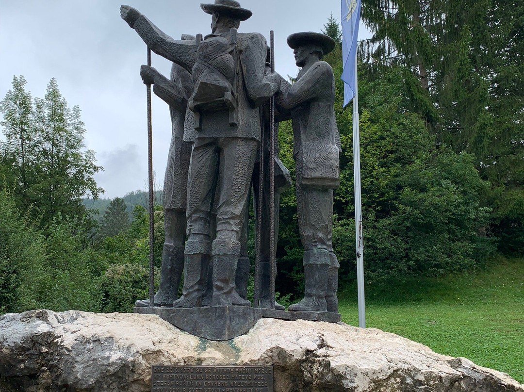 Monument To Four Courageous Men-Ribcev Laz必去景点
