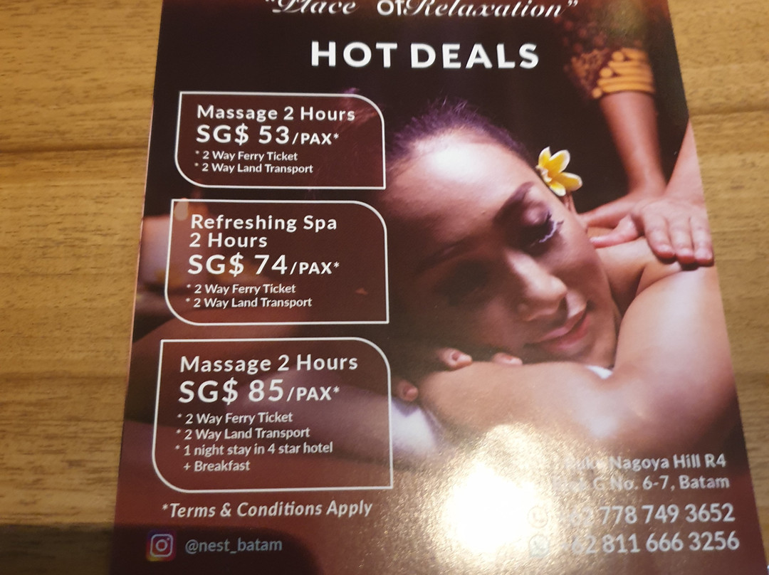 Nest Family Reflexology & Spa Batam-Nagoya必去景点