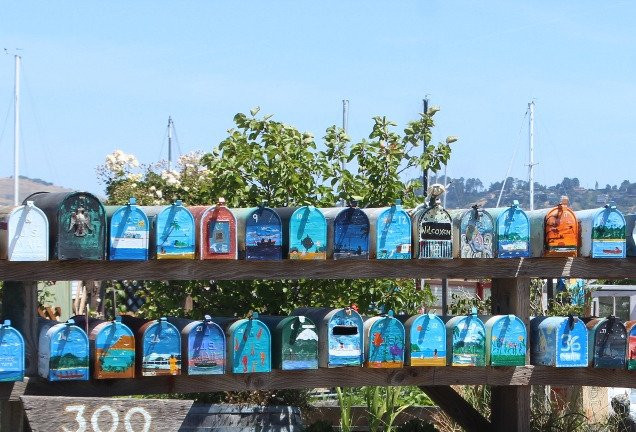 Napa St painted Mailboxes-索萨利托必去景点