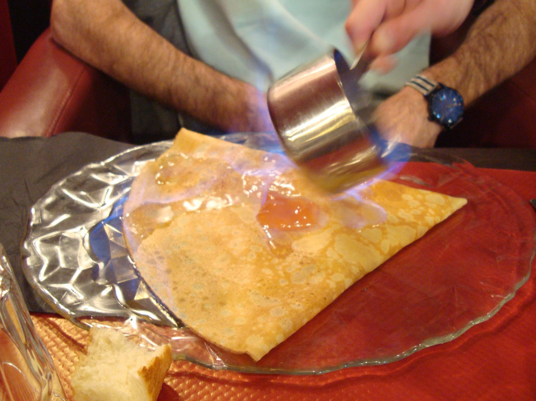 La crepe dans le bec