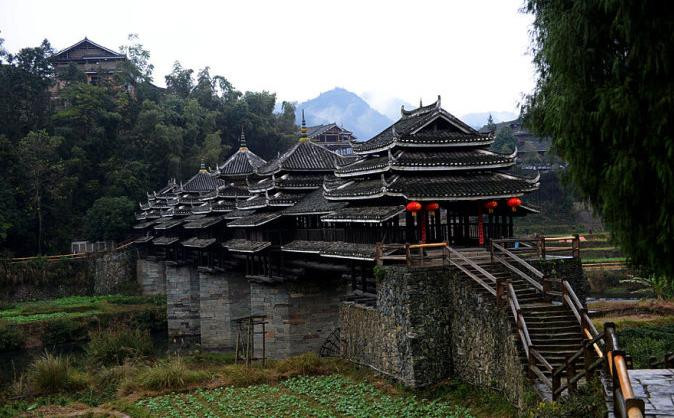 程阳风雨桥景点图片