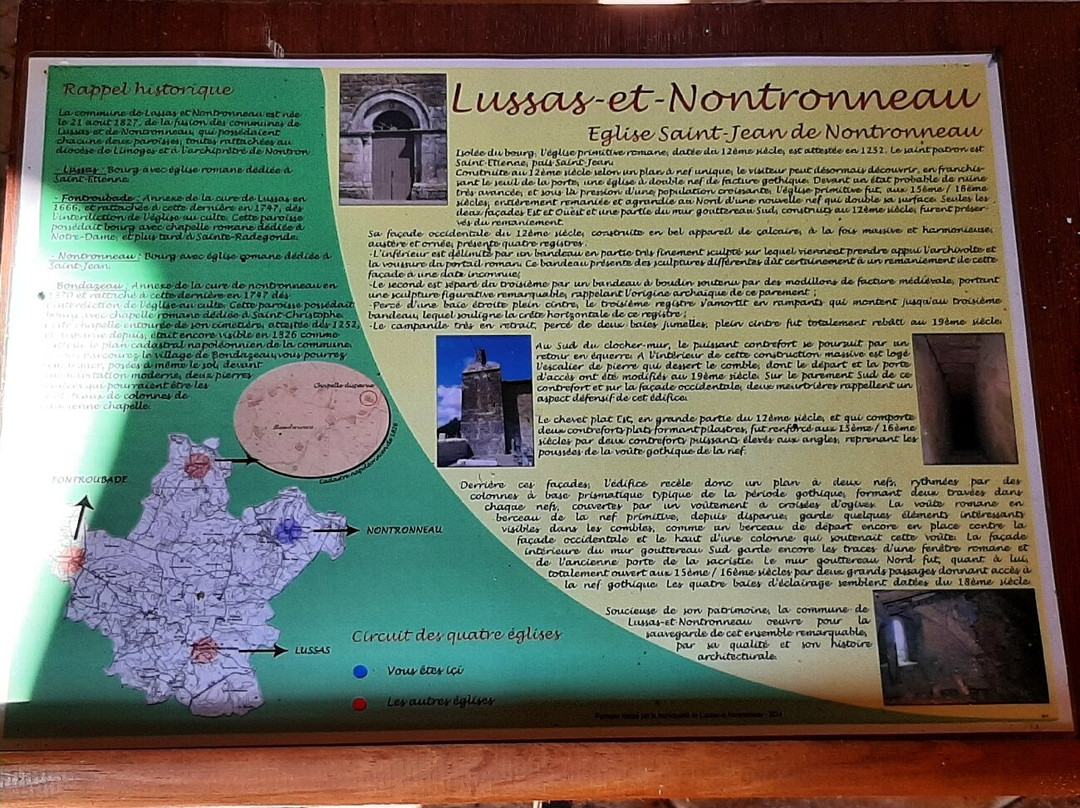 Eglise Saint-Jean de Nontronneau景点图片