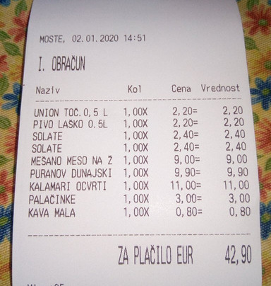 Gostilna lovski dom stol