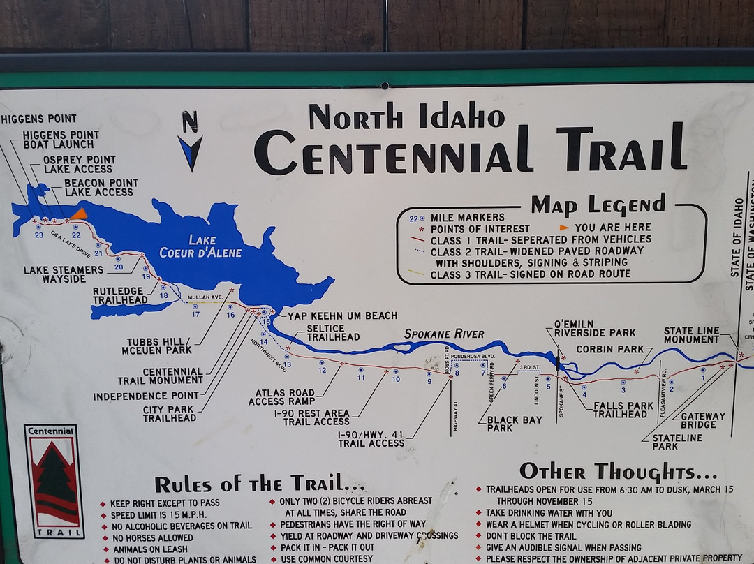 North Idaho Centennial Trail-科达伦必去景点