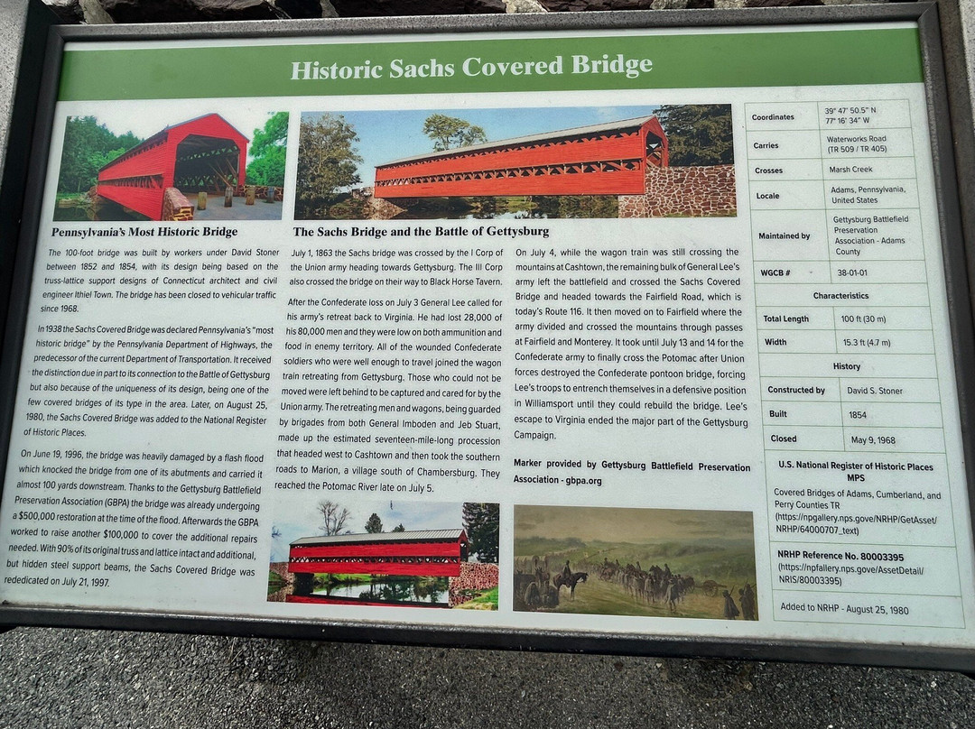 Sachs Covered Bridge-葛底斯堡必去景点