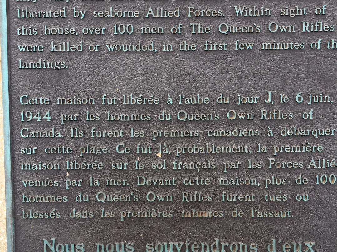 La Maison des Canadiens-Bernieres-sur-Mer必去景点