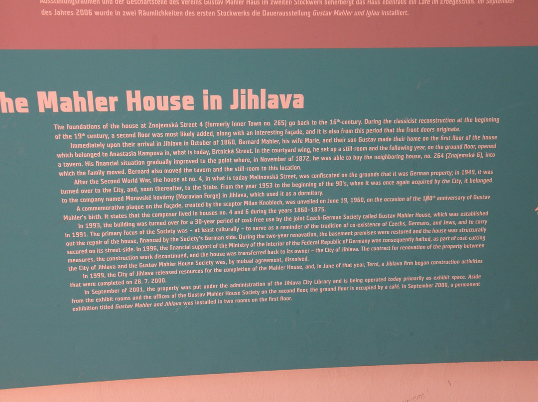 Gustav Mahler House-伊赫拉瓦必去景点