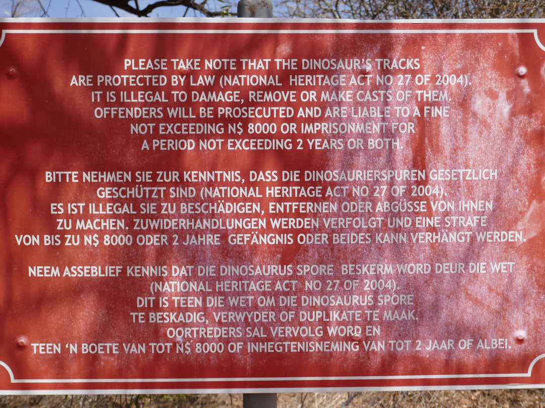 Dinosaur Tracks - National Monument NAMIBIA-Kalkfeld必去景点