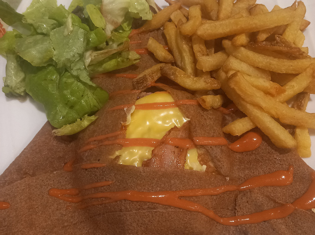 La crepe dans le bec
