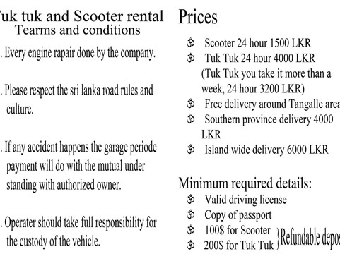 Scooter Rental Sri Lanka