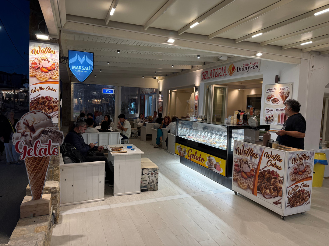 Gelateria Dionysos Gelato Waffle Coffee Drinks