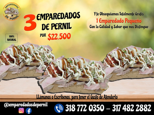 Emparedados de Pernil