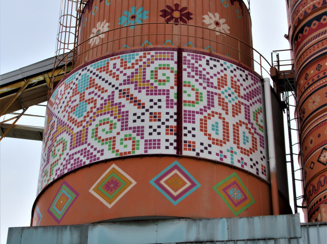 欧贝维利耶旅游景点-Fresque "Silo béton"