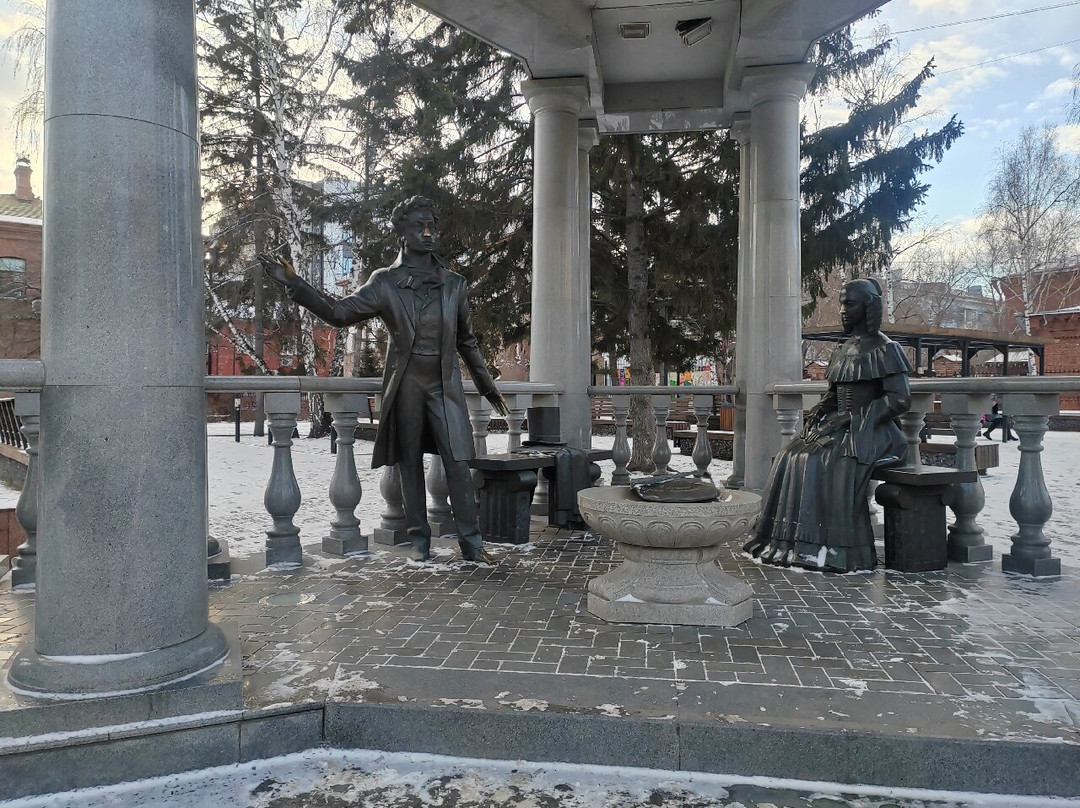 Monument to Pushkin and Goncharova-克拉斯诺亚尔斯克必去景点