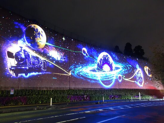 Future City Galaxy Earth Railway Mural-花卷市必去景点