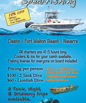 Off Duty Dive Charters-华尔顿堡滩必去景点