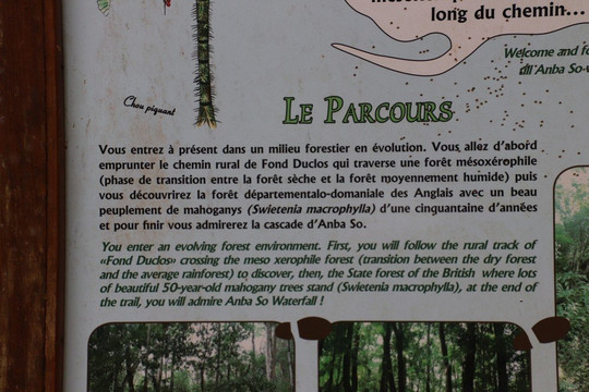 la cascade d'Anba So à Fond Lahaye